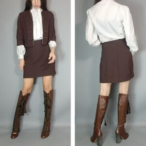 Vintage 60s Skirt Suit Set xs